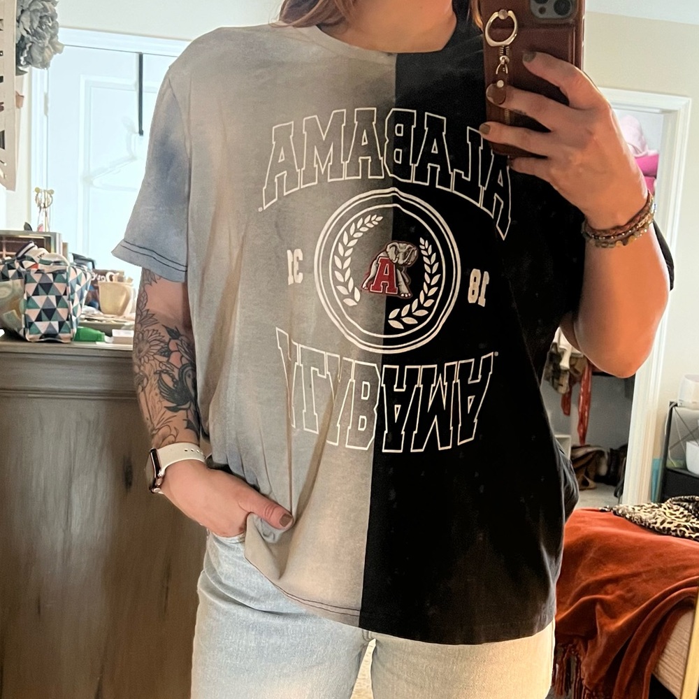 Gameday Couture Split Dye Alabama T-Shirt size Large